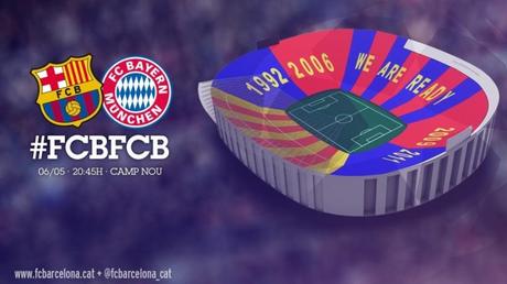 Barcellona-Bayern: super coreografia al Camp Nou