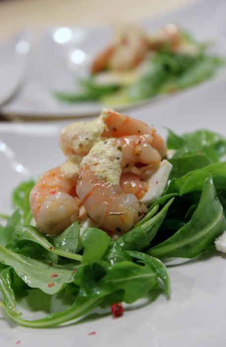 insalata di gamberi rucola e yogurt greco