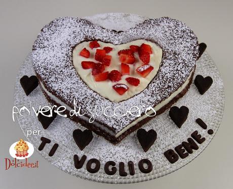 festa della mamma torta tutorial passo a passo fragole torta cuore polvere di zucchero