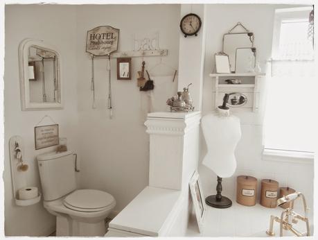 Una favolosa stanza da bagno in stile shabby chic