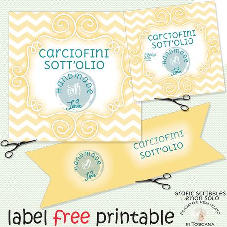 Etichette per carciofini sott'olio scaricabili gratuitamente, Free printable label