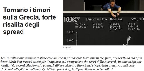 Problemi in Grecia, e crolla la borsa italiana più di tutte le altre. Perchè?