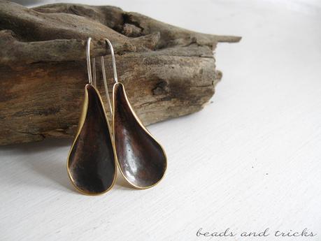Orecchini in ottone similoro e argento 925