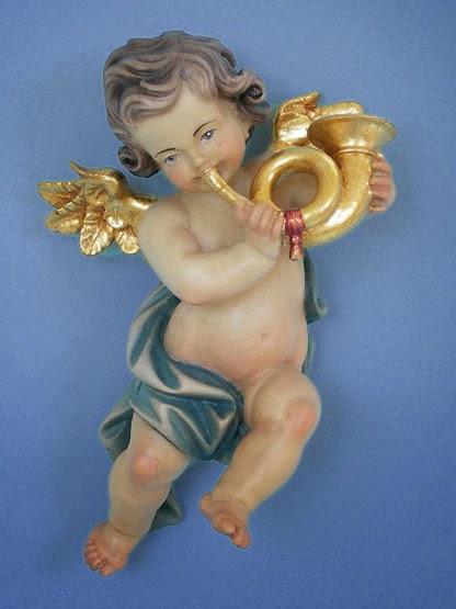 Schema per il punto croce: Angelo che suona il corno