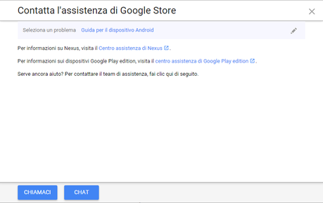 assistenza Google Store