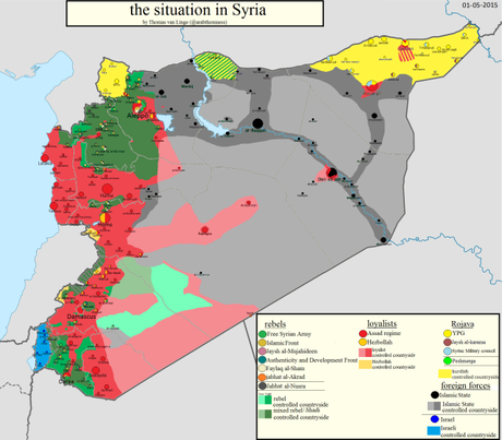 La situazione in Siria allo 01/05/2015