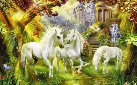 Schema per il punto corce: Paesaggio mitologico con unicorni