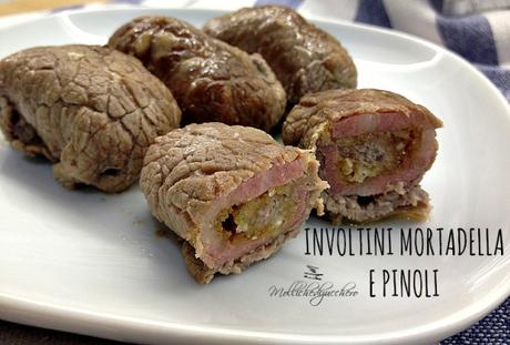 involtini mortadella e pinoli