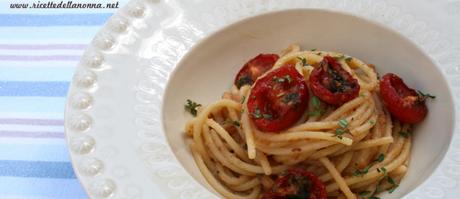 Spaghetti pomodorini infornati