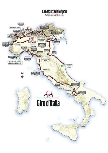 Ciclismo 98° Giro d'Italia, 171 Paesi collegati nelle tv dei cinque Continenti