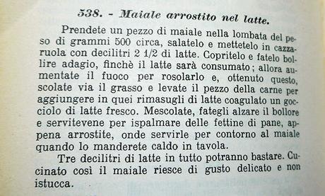 Ricetta nr:538, sulle tracce dell'Artusi, Maiale arrostito nel latte