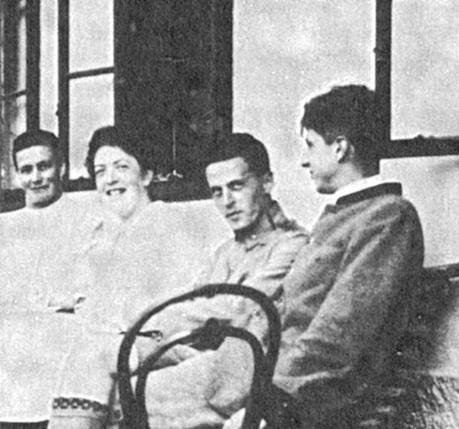 Wittgenstein (second from right), Summer 1920