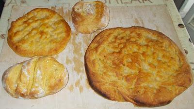 Focaccia con farina di segale alla zucca e caprino