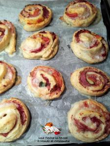 Girelle di pasta per pizza con prosciutto, mozzarella e pomodoro: nuove idee 20150429_184013