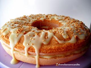 Ciambella con crema pasticcera all'arancia  -  bimby