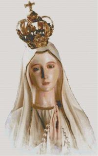 Schema per il punto croce: Madonna di Fatima_4