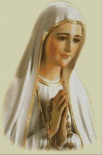 Schema per il punto croce: Madonna di Fatima_3