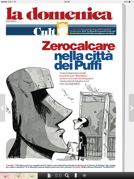 Ecco il grande capolavoro del grande Zerocalcare su Repubblica. Noioso e inutile. Ma chi ha deciso di pubblicarlo?