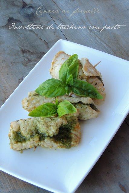 involtini di tacchino col pesto, ricetta light 