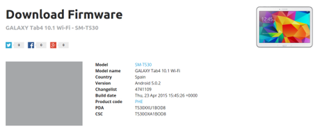 Lollipop per Samsung Galaxy S4 No brand, Galaxy S6, Galaxy S6 Edge e Galaxy Tab 4 10.1 galaxy tab 4 10.1