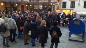 Un'affollata piazza di Campobasso in occasione di un evento dedicato al Bosone di Higgs Credits: Festival dell'Astronomia di Campobasso