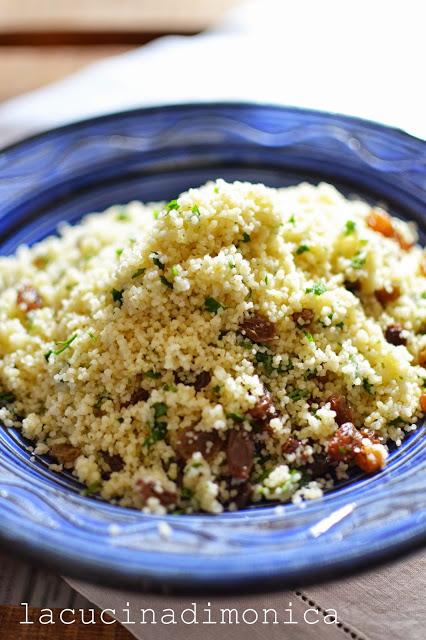 polpettine di pollo con cuscus all'uvetta