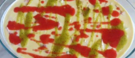 Crema inglese al mascarpone, fragole e kiwi