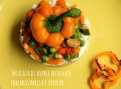 Insalata avena integrale mozzarella verdure primaverili