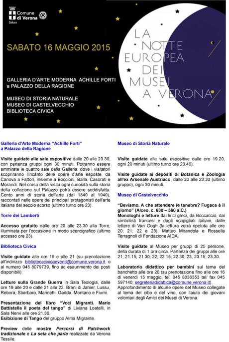 La notte europea dei musei 2015
