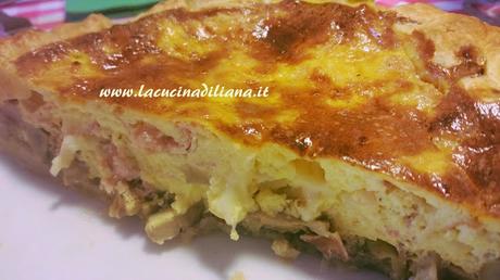 Quiche con Porri Prosciutto e Funghi