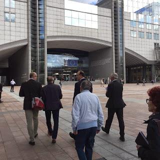 Bruxelles- Parlamento Europeo. Xyloyannis Cristos, Perrino Pietro, Fabio Ingrosso, Daniela Camendulli, Vergari Giuseppe e Cristian Casili.