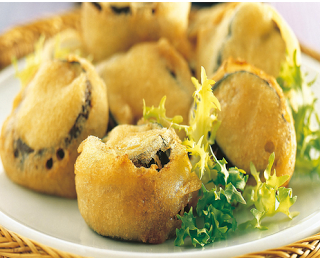 Frittelle di melanzane, tonno e caprini