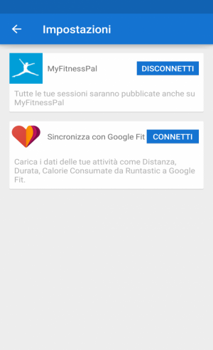 Come collegare Runtastic alla piattaforma Google Fit