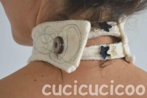 collana stile choker fai da te fatta da lana infeltrita | www.cucicucicoo.com