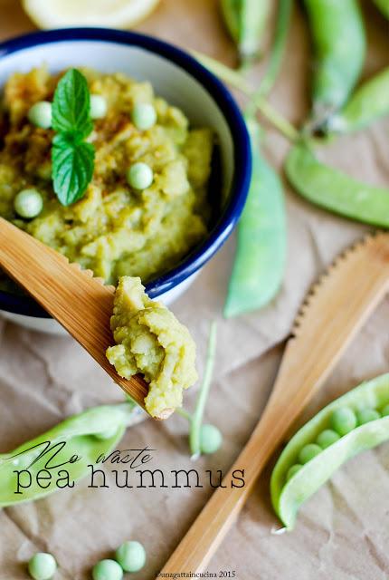 Hummus zerosprechi di piselli | No waste pea hummus