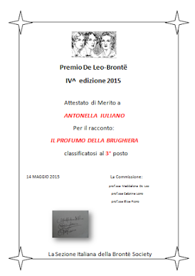 Il profumo della brughiera, 3o classificato Premio De Leo - Bronte