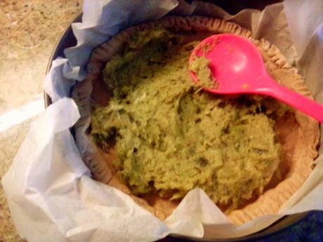 Crostata integrale di broccoli romaneschi e gorgonzola