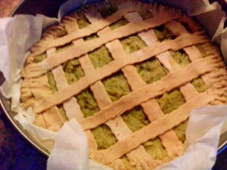 Crostata integrale di broccoli romaneschi e gorgonzola