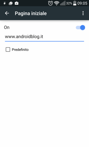 Come modificare la pagina iniziale di Chrome per Android