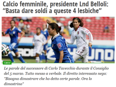 Presidente della Lega Nazionale Calcio Femminile, Felice Belloli, 