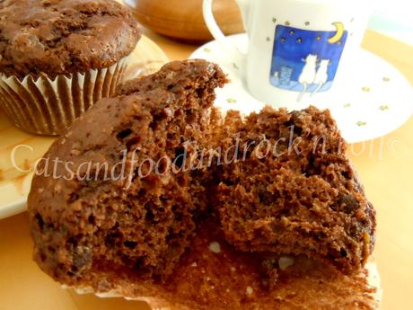 Muffin al doppio cioccolato e avocado