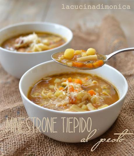 minestrone tiepido al pesto