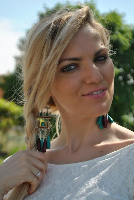 mariafelicia magno fashion blogger colorblock by felym fashion blogger italiane fashion blog italiani blog di moda italiani blogger italiane di moda milano occhi azzurri capelli biondi acconciatura treccia laterale fashion bloggers italy blonde hair blue eyes majique earrings 
