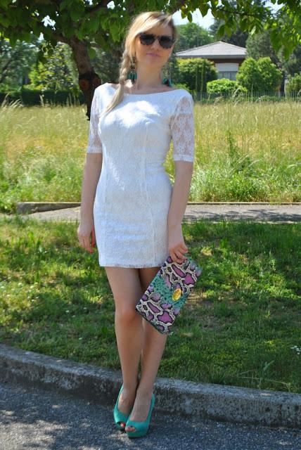 abbinamenti abito in pizzo outfit abito in pizzo bianco come abbinare un abito in pizzo outfit bianco mariafelicia magno fashion blogger colorblock by felym come abbinare un abito bianco abbinamenti abito bianco abbinamenti abito in pizzo outfit estivi outfit estate 2015 outfit maggio 2015 summer outfits how to wear lace dress how to wear white dress fashion bloggers italy blonde hair blondie blonde girls green shoes how to wear green shoes romantic lace dress romantic dress 