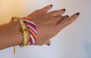 tecnica per rendere rigidi i bracciali  friendship bracelets