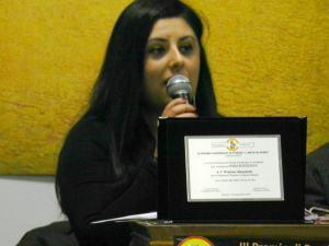 Annamaria Pecoraro durante un momento della Premiazione del III Premio Nazionale di poesia 