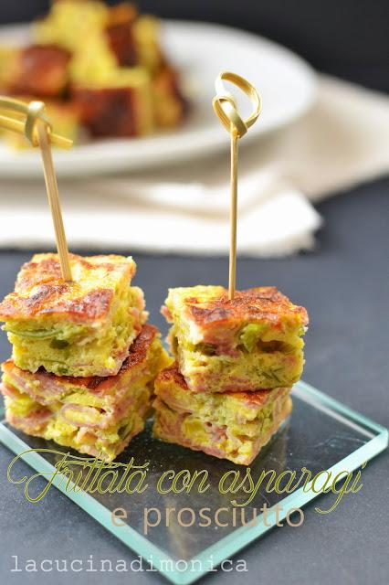 frittata con asparagi e prosciutto