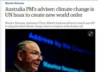 Consigliere del primo ministro australiano afferma che il cambiamento climatico è una bufala delle Nazioni Unite per creare un Nuovo Ordine Mondiale