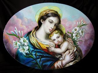 Schema per il punto croce: Madonna con Bambino- (Francesco Pezzella)