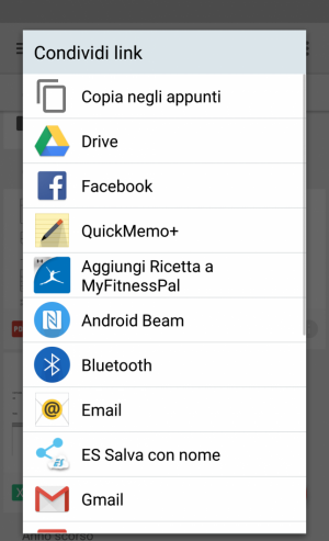 Come condividere un file da Google Drive per Android